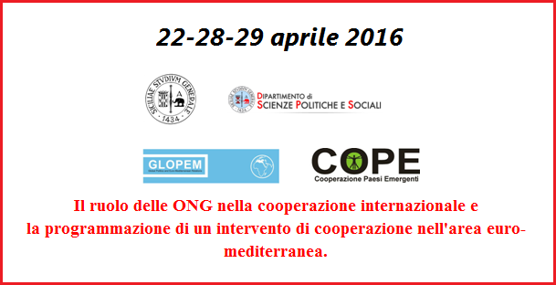 Crash Course GLOPEM 22-28-29 aprile 2016
